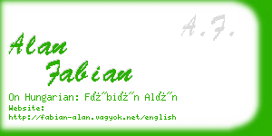 alan fabian business card